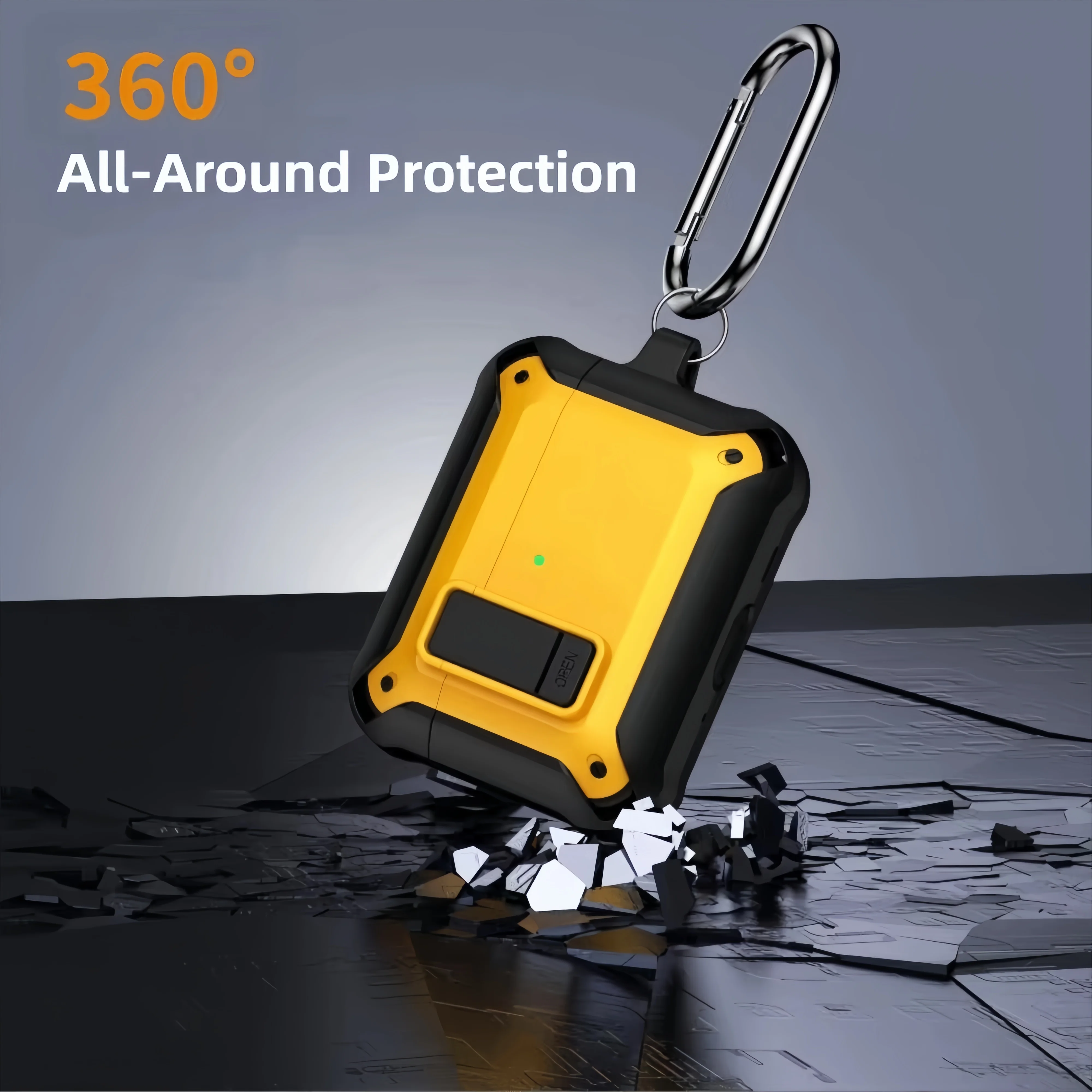 حافظة قفل أمان Airpods Pro 3 حافظة واقية مضادة للصدمات مع حبل طقم منظف لملحقات حافظة Airpods Pro3