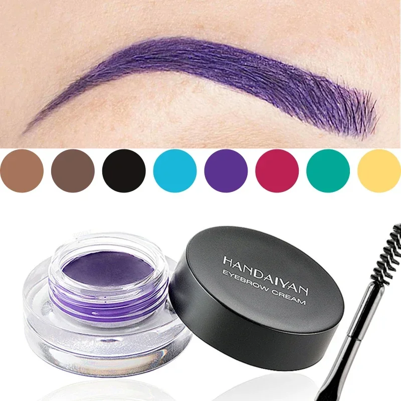 HANDAIYAN 12 Color Waterproof Eyebrow Cream Professional Eyeliner Eyebrow Gel High Brow Tint Black Eye Brow Makeup Tools