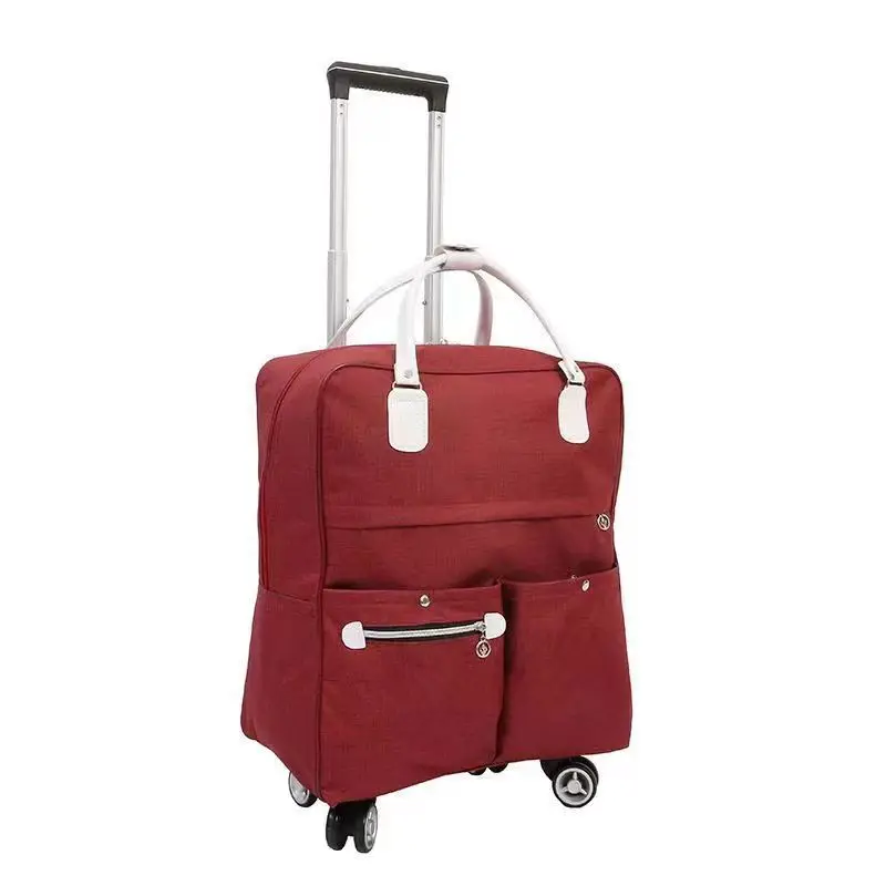 Large Capacity Trolley Bag Luggage Set Trolley Luggage Bag Oxford Cloth Portable Folding Travel Suitcases with Wheels