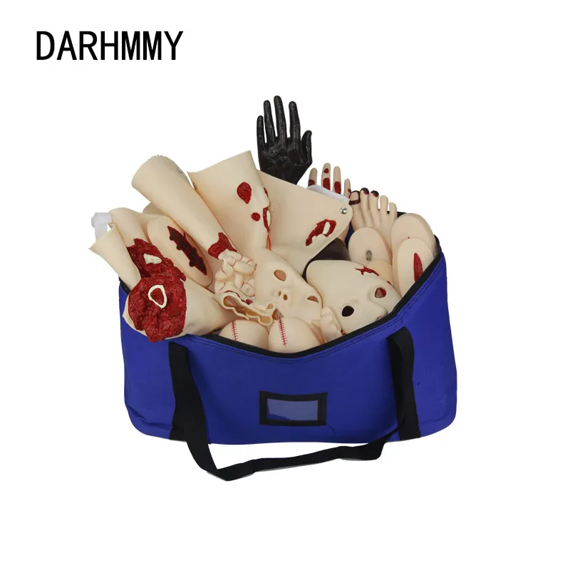 DARHMMY Trauma Evaluation Module Emergency Care Medical First Aid Simulation Model 16 Pcs Teaching Equipment