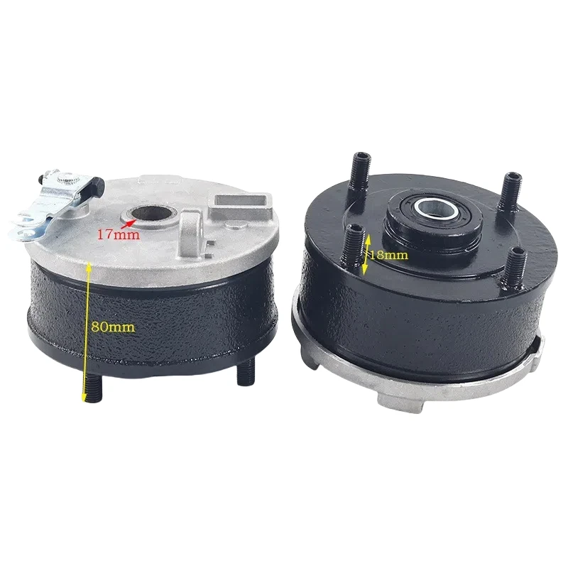 110mm 4 Studs Left/right Drum Brake Assembly With Cover For 50cc-250cc ATV Go Kart Buggy Quad Bike Modified Partskart