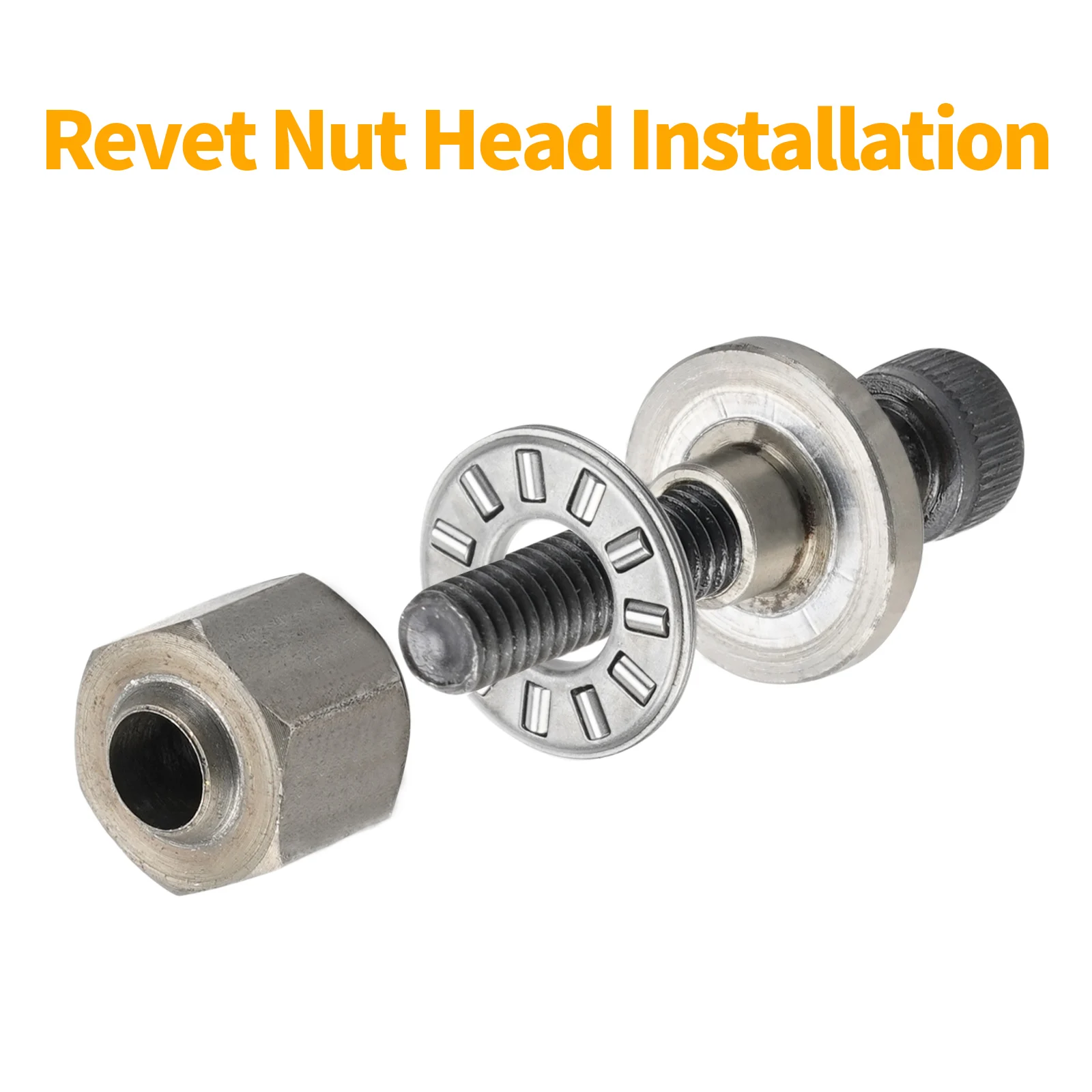 1/6Pcs Hand Rivet Nut Gun Head nuts Rivet nut tool Manual Riveter Tool Accessory for Nuts M3 M4 M5 M6 M8 M10 Simple installation
