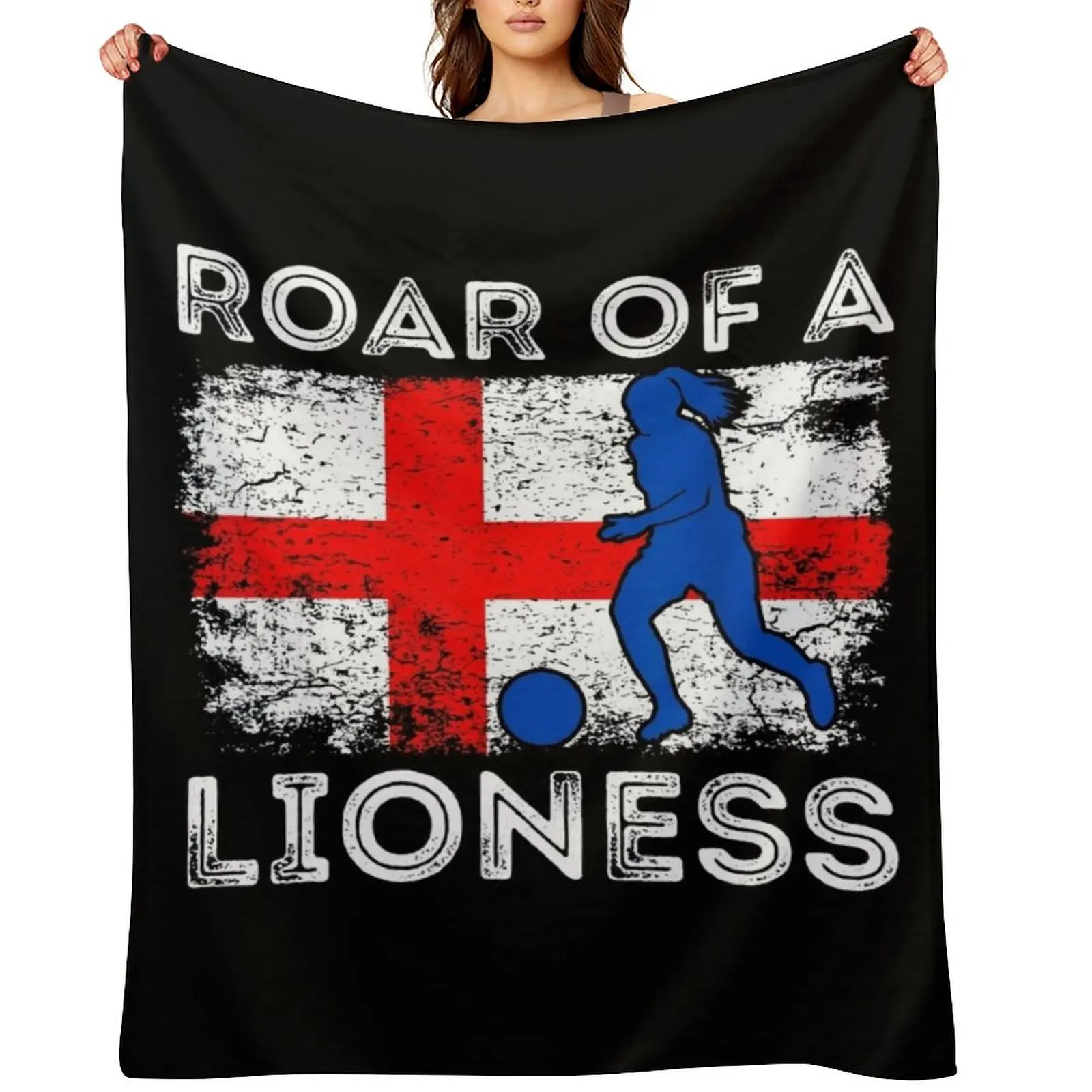 

England Women Football Soccer Lioness Throw Blanket Kid'S Summer Beddings funny gift bed plaid Blankets