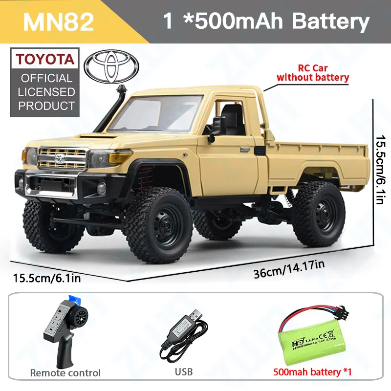 ZWN 1:12 フルスケール RC カー MN82 アップグレード MN82 プロ制御