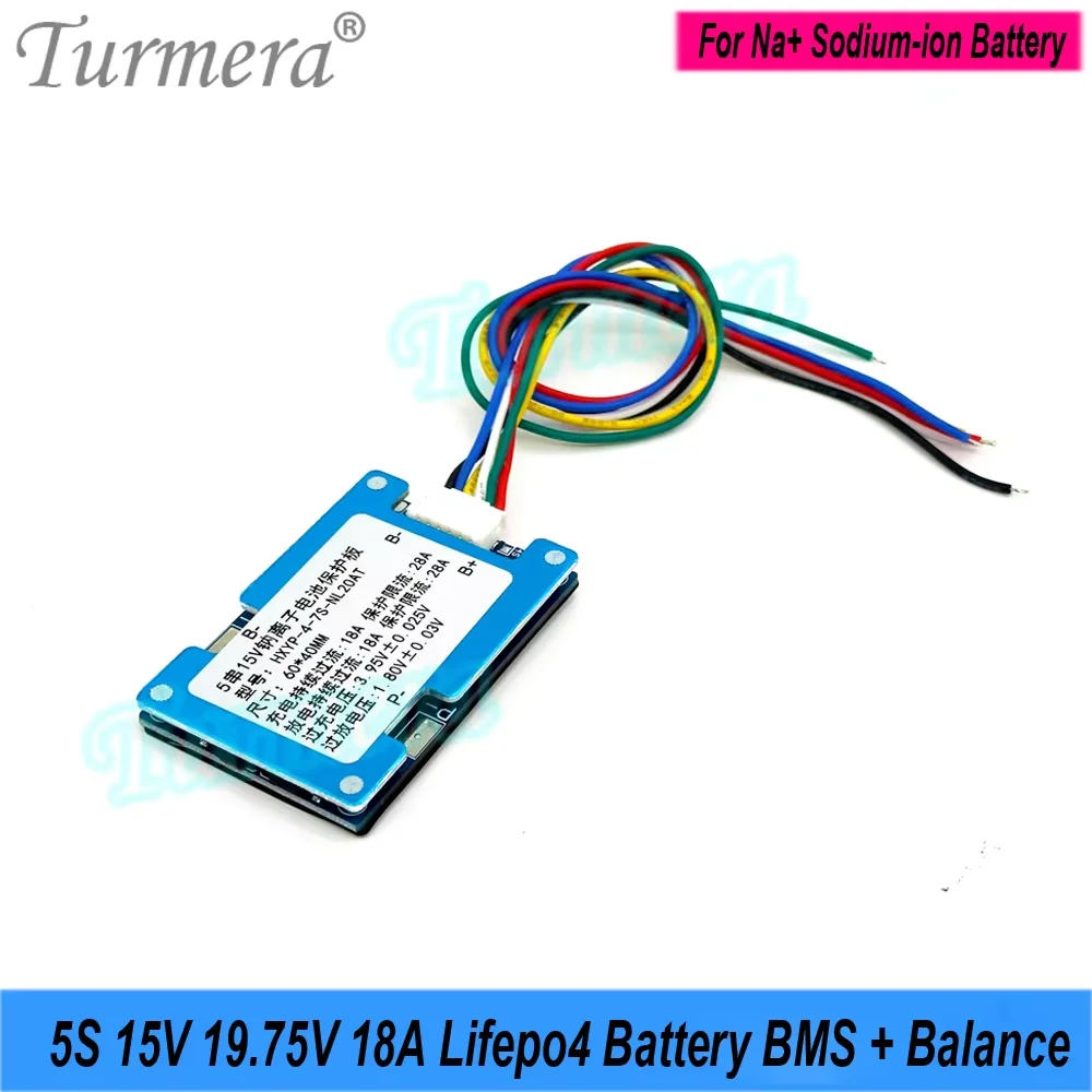 Baterai Sodium-Ion 4S-8S 12V 24V BMS 18A dengan Keseimbangan 20A NTC untuk 3.0V 3.95V 18650 32140 Baterai Li-ion Sodium DIY Menggunakan Turmera