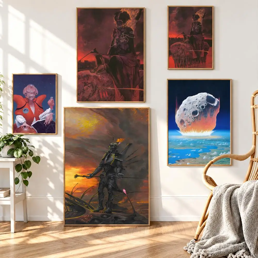 Painter Wayne Barlowe Poster HD poster wall art self-stick no-residue for home cafe office great gift
