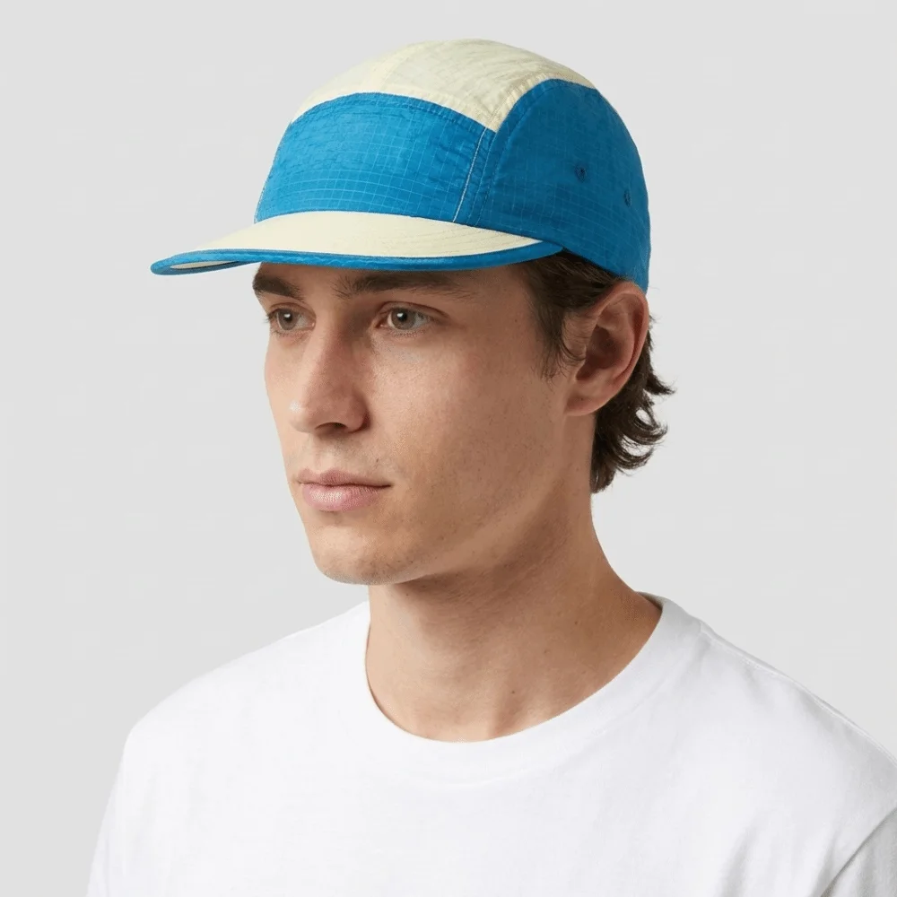 Fashion Color Matching Baseball Cap Quick-drying Korean Style Men's Summer Hat 5-panel Flat-brimmed Peaked Cap Running Cap