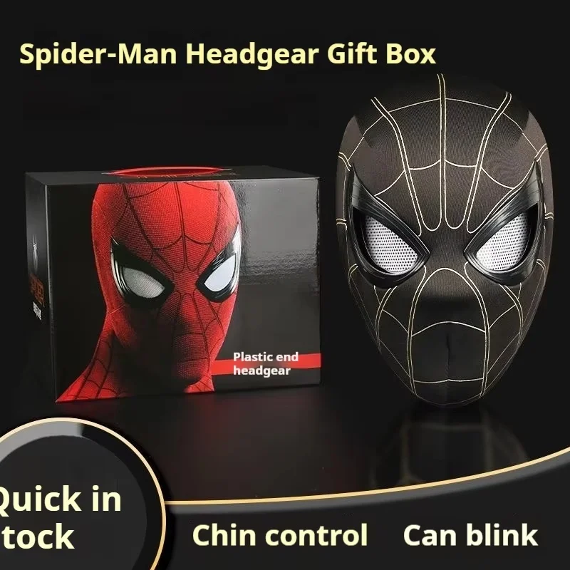 Hottoy Spider-Man: niesamowita maska Spider-Man luksusowy kask ruchome oczy ruchoma elektryczna maska migająca pudełko zestaw zabawek Cosplay