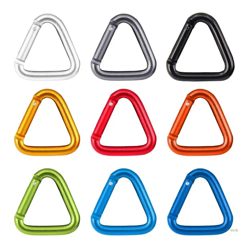 M5TC Camping Hiking Travel Aluminum Alloys Carabiner Clip Triangular Climbing Buckle
