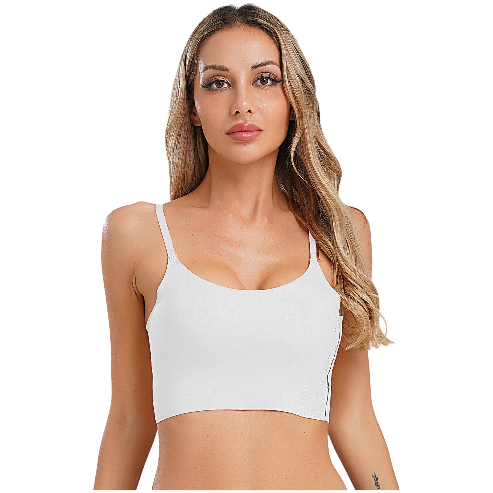 

Women's Chest Binder Vest Top Mini Straps Skinny Bra Push Up Tops Comfortable And Soft Slim Fit Vest Tops Tomboy Lesbian Tops