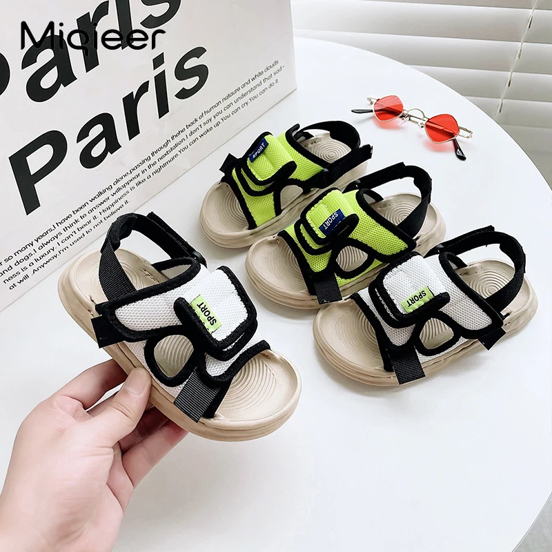 

2022 Summer New Boys Sandals Antiskid Beach Shoes Children Fashion Design Sports Tennis Girls Breathable Soft Sandalias 26-37