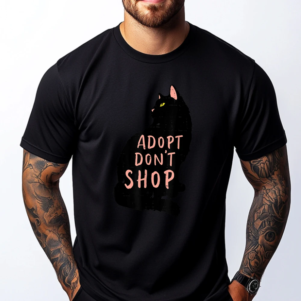 Giftcat Adopt Dont Shop Animal Rescue Pet Owner Kids Mens Graphic Tshirts Man Sale تي شيرت عيد الفصح