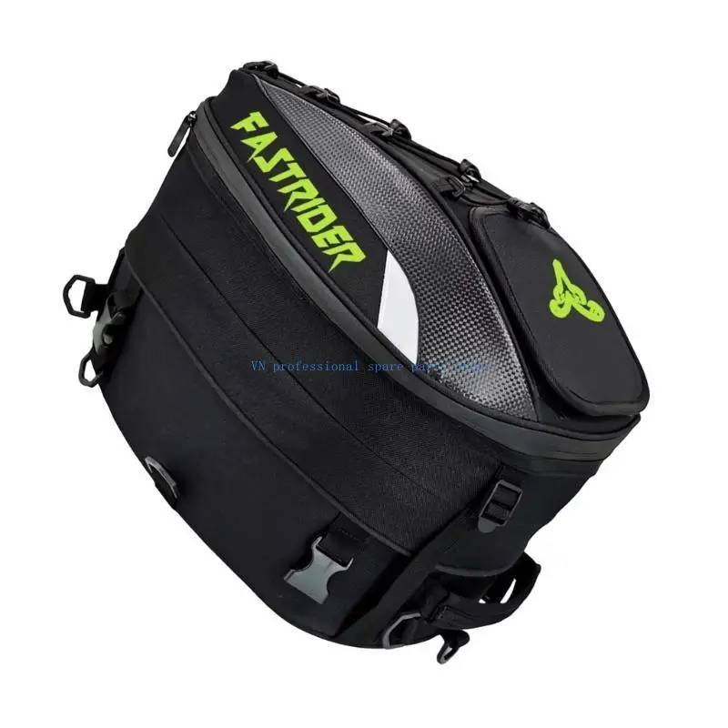 

41XA Weatherproof Motorbike Tail Bag Pack for Helmets Gear with Organizational Pocket