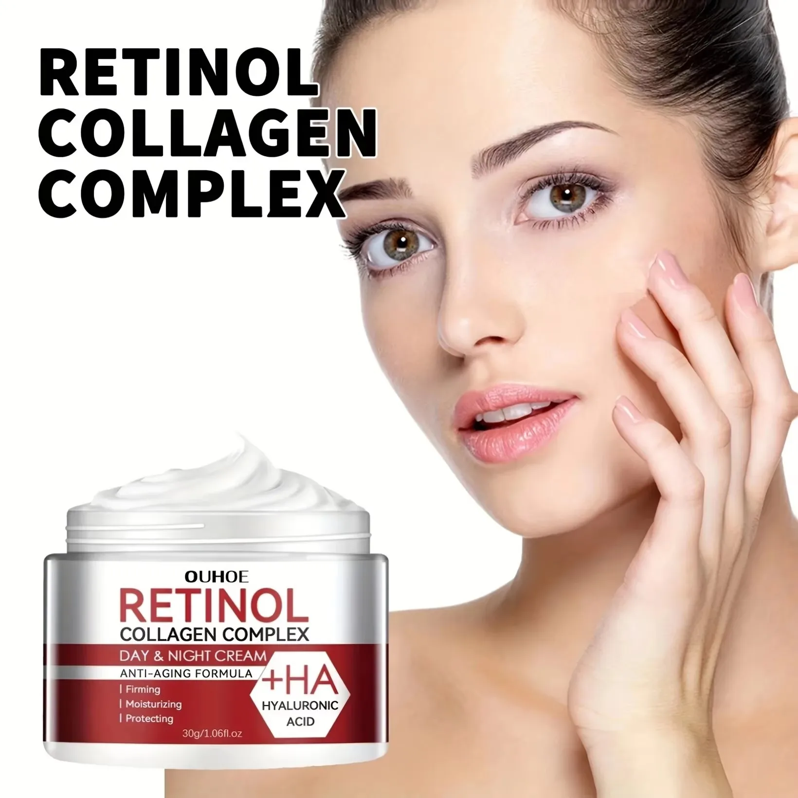 Retinol Facial Moisturizer Moisturizing Whitening Wrinkle Reducing Cream Deep Moisturizing Collagen Complex Cream Face Skincare