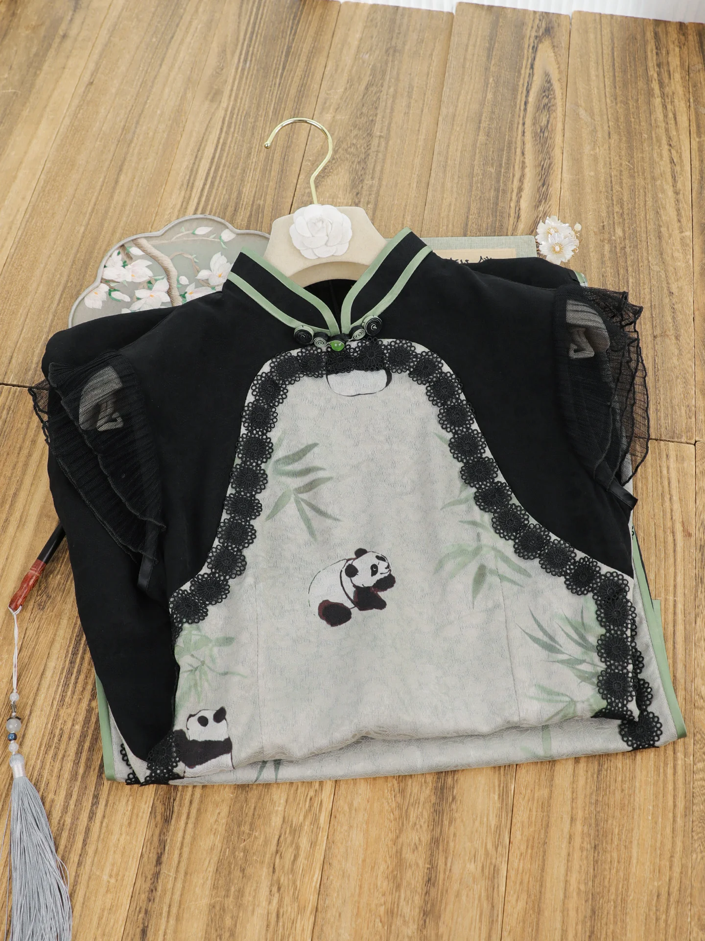 

Женское черное платье-ципао в китайском стиле, облегающее, длинное, для повседневной носки, из дышащей полиэстеровой смеси