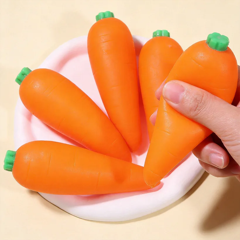 Flour Carrot Stretch Squeeze Toy Weiches Elastisches Stressabbau-Fidget-Drückspielzeug Musikfreisetzungs-Spielzeug Sensorische Entspannung für Erwachsene – Detail 8