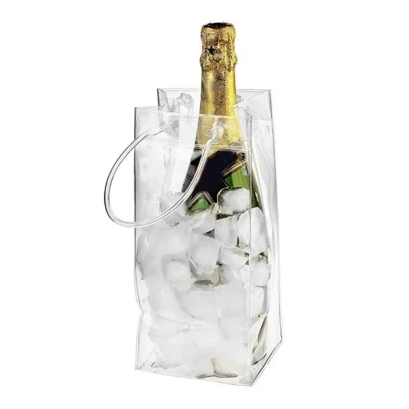 

5pc PVC Ice Wine Bag Wine Bottle Freezer Bag Chilling Cooler Ice Bag Beer Cooling Gel Holder Carrier Cooling Buckets