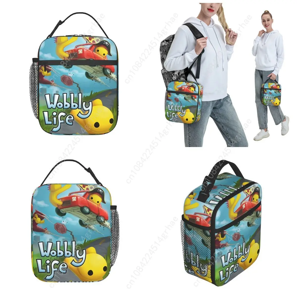 Lunch Boxes Wobbly Life Online Game Accessories Lunch Food Box INS Trendy Cooler Thermal Bento Box For Work