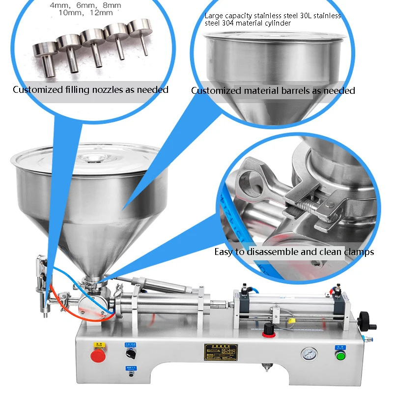 Flow Weighing Type Fully Automatic Single Head Filling Machine Honey Sesame Sauce Edible Oil Glue Viscous Liquid