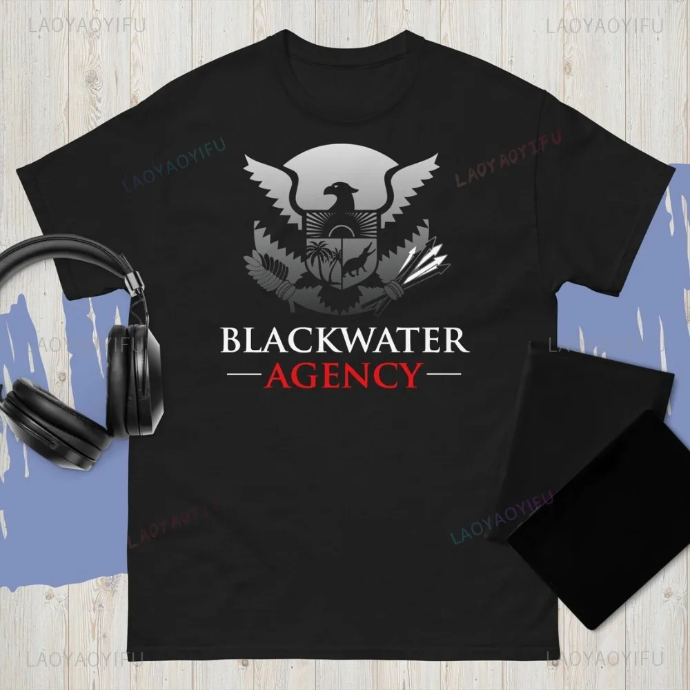 New Blackwater Agency Academi Military Logo Agency Military Special Operations Tshirt Casual Fashion Short Sleeve Man T Shirt