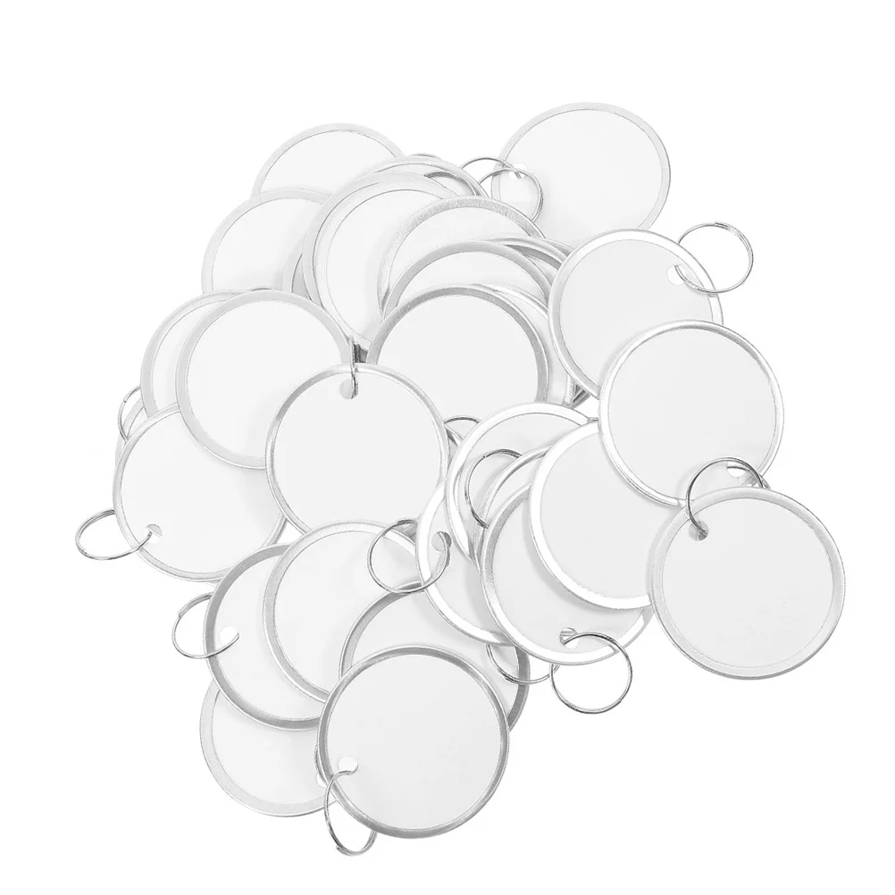 

200 шт., металлические бирки для ключей, круглые кольца, записываемые этикетки для ключей от автомобиля, дверные ключи, брелок-органайзер, идентификация