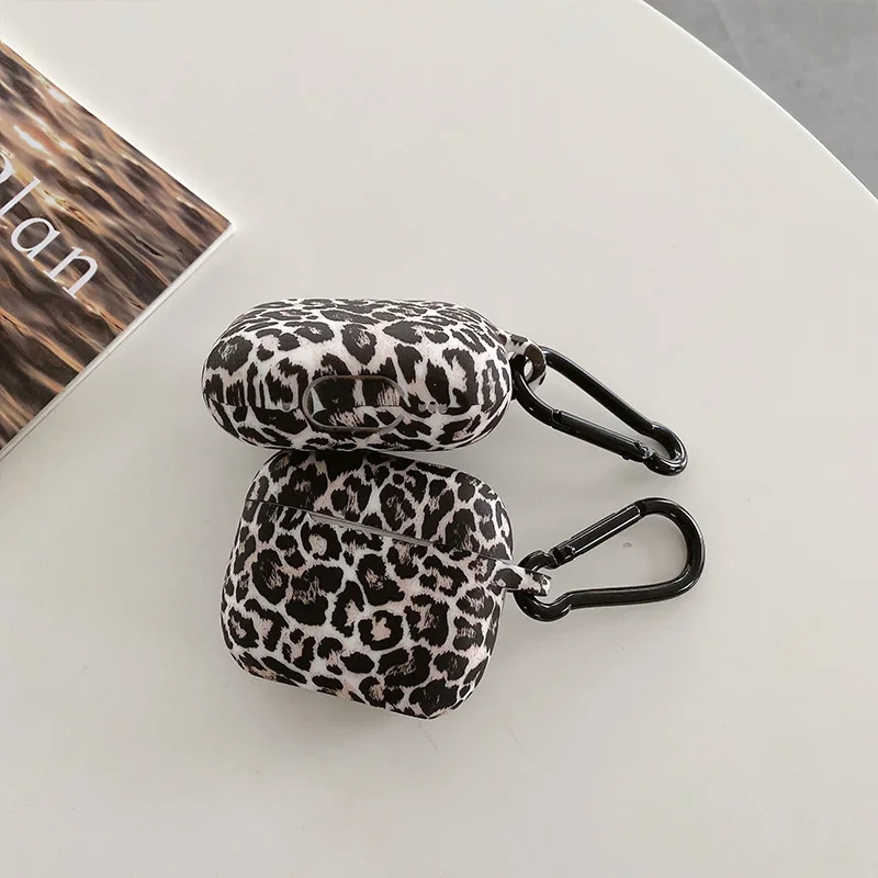 Leopard Print Fone de ouvido caso para Apple AirPods, Soft Wireless Headphones capa, novas impressões, 1, 2, 3, Pro 2