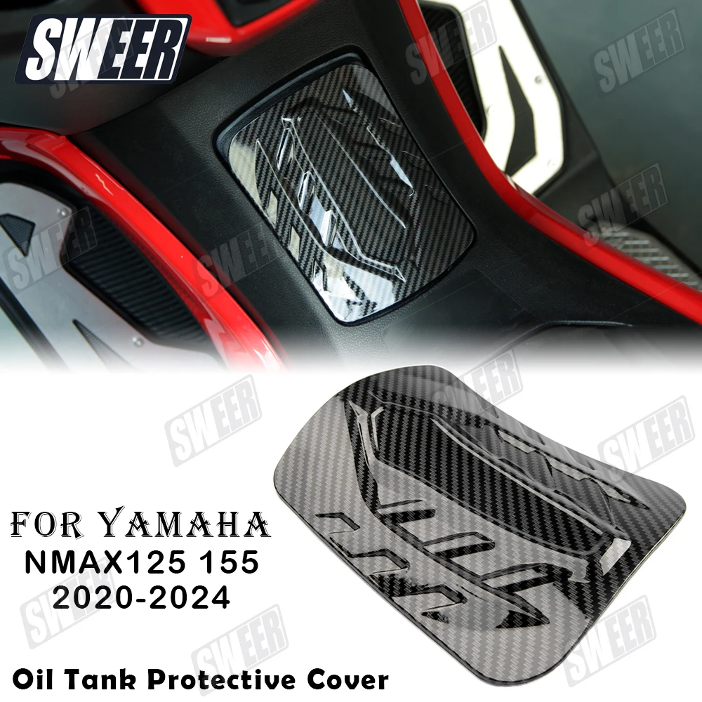 Motorcycle Fuel Tank Carbon Fiber Cover Compatible With Yamaha NMAX125 NMAX155 2020-2024 Fuel Tank Protection Guard Accessories