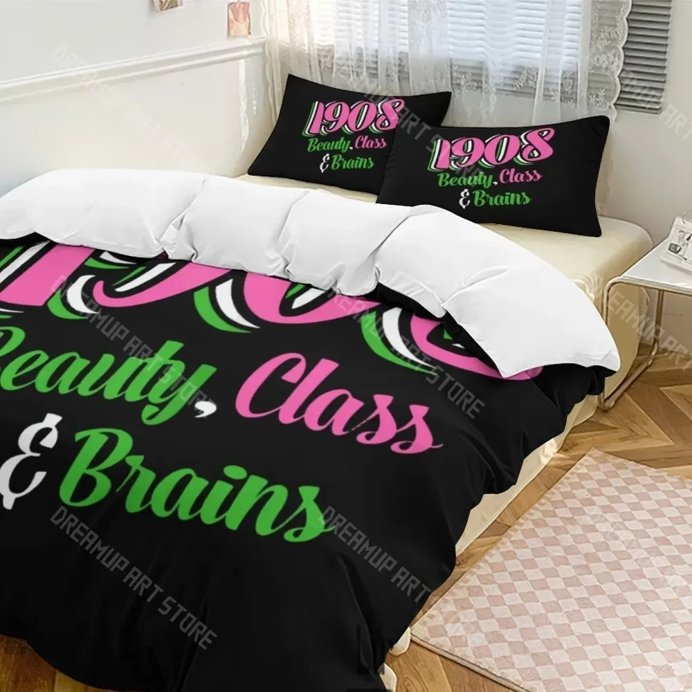 

3D Print Alpha Sorority Kappa Alpha AKA Bedding Set Twin Queen King Full Size Duvet Cover Pillowcase Bed boys girls Adult Home