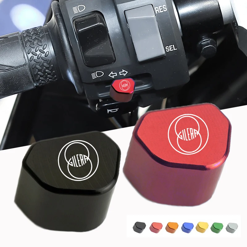 CNC الألومنيوم دراجة نارية زر بدوره إشارة التبديل غطاء مفتاح ل Gilera GP800 Fuoco Nexus 500 عداء 50 125 200 اكسسوارات #1