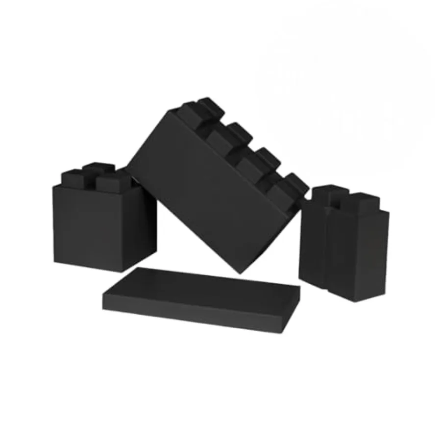 

Набор гигантских строительных блоков одного цвета, легко соединяемые, многоразовые, для использования в помещении и на улице, для создания конструкций и выставочных моделей, черные