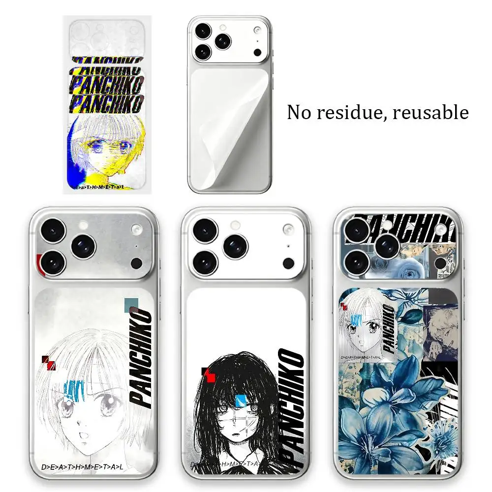 P-Panchiko DEATHMETAL Back Sticker For iPhone 17 Pro Max 17 Pro Anti-Fingerprint Decal