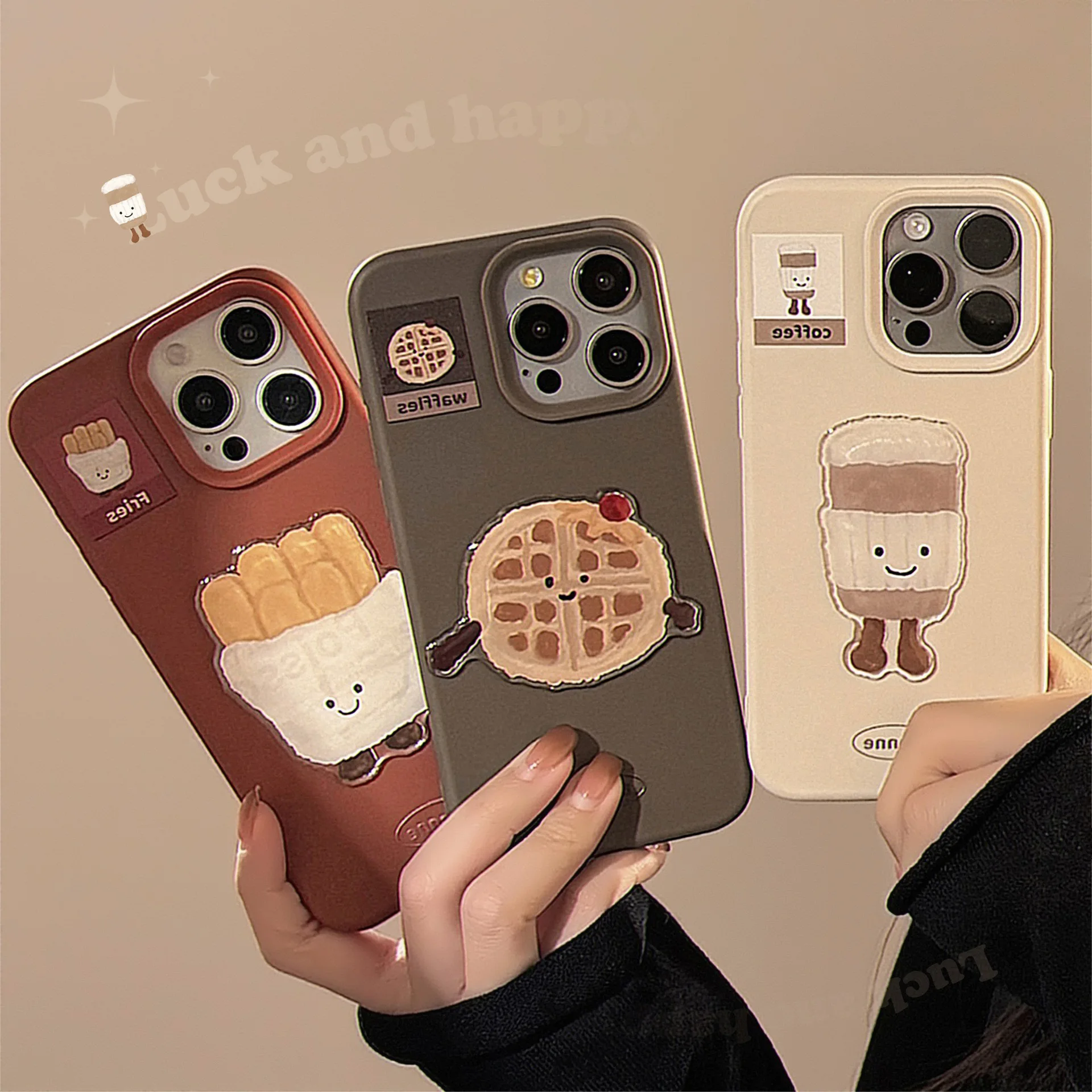 Ins Lustige Cartoon Kuchen Dessert Aufkleber Telefon Fall Für iPhone 16 15 13 14 12 Pro max 16 Plus Nette Weiche Silikon Zurück Abdeckung Funda