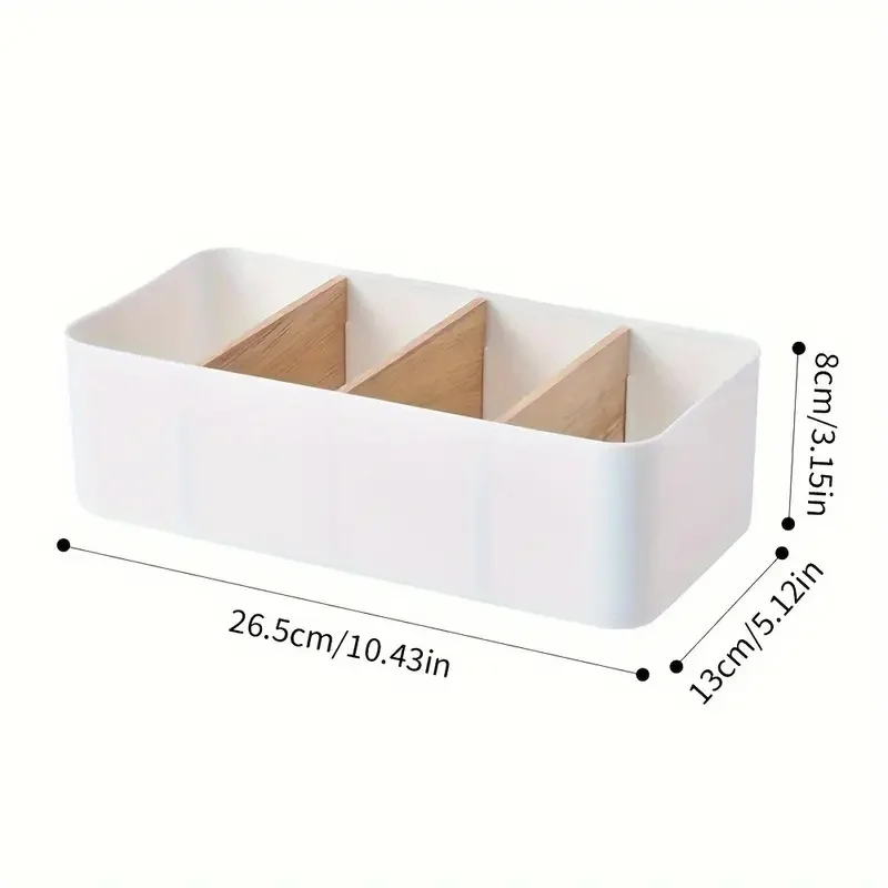 Desktop Storage Box, Bamboo And Wood Cosmetics Storage Basket, Remote Control Panel Storage Box, Miscellaneous Storage Basket