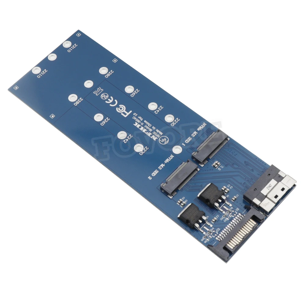 SFF-8654 8i M.2 2 Ports NVMe NGFF SSD SFF 8654 8i Adapter Card - Streamlined Storage Expansion with SFF-8654 8i Interface