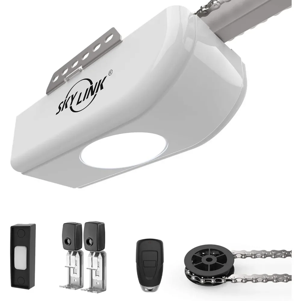1 2 HPF Extremely Quiet DC Motor Chain Drive Garage Door Opener Remote Control System