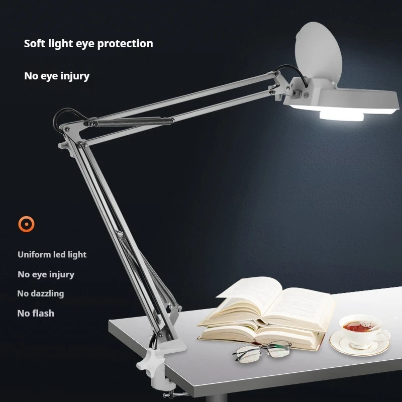 Lupa con luz LED con clip, lente óptica de alta definición 30X, sin mareos, mantenimiento electrónico y belleza
