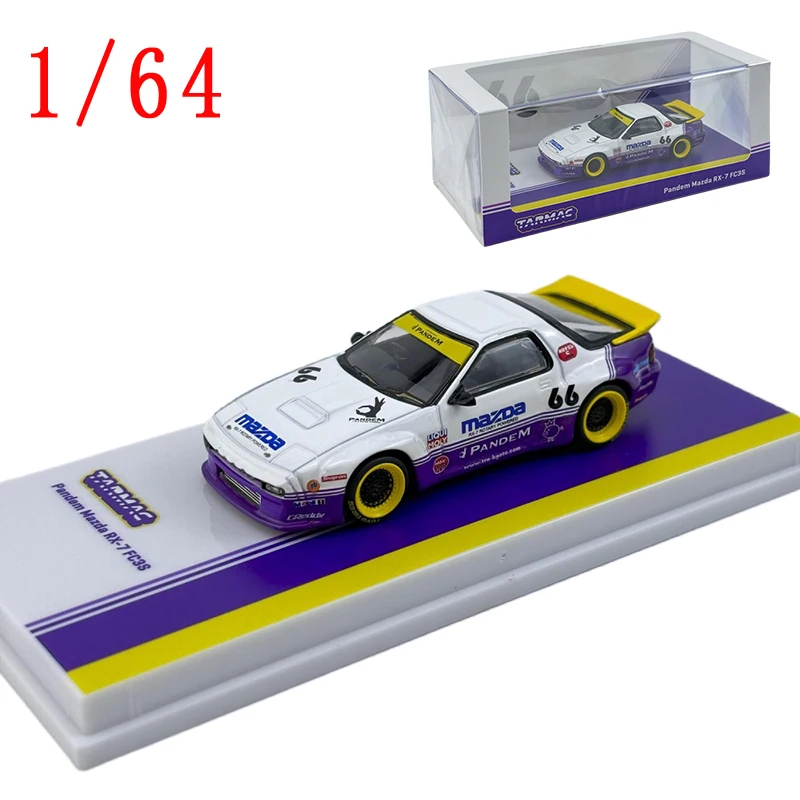 tw-diecast-1-64-scale-mazda-rx7-fc3s-sports-car-model-alloy-mazda-rx7-fc3s-rocket-rabbit-lbwk-car-model-collection-decoration