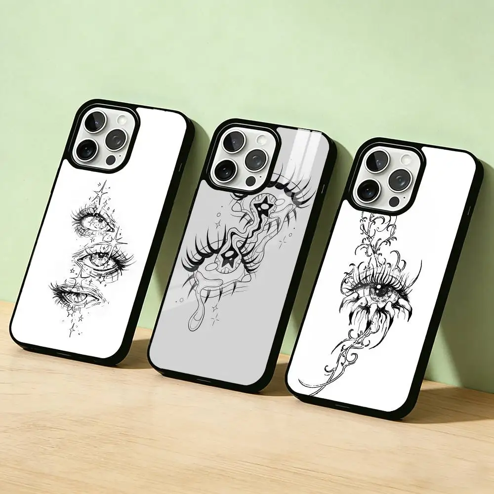 

AAA Dark Star Eye Design Phone Case For iPhone17,16,15,14,13,12,11 Plus,Pro Max Magnetic For Magsafe Wireless Charging