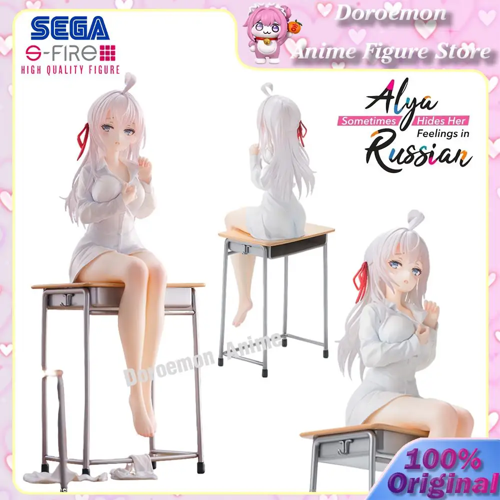 

In Stock Original Sega S-Fire Alya Sometimes Hides Her Feelings In Russian Alya 1/7 Cute Anime Model Toys Collectible Figures