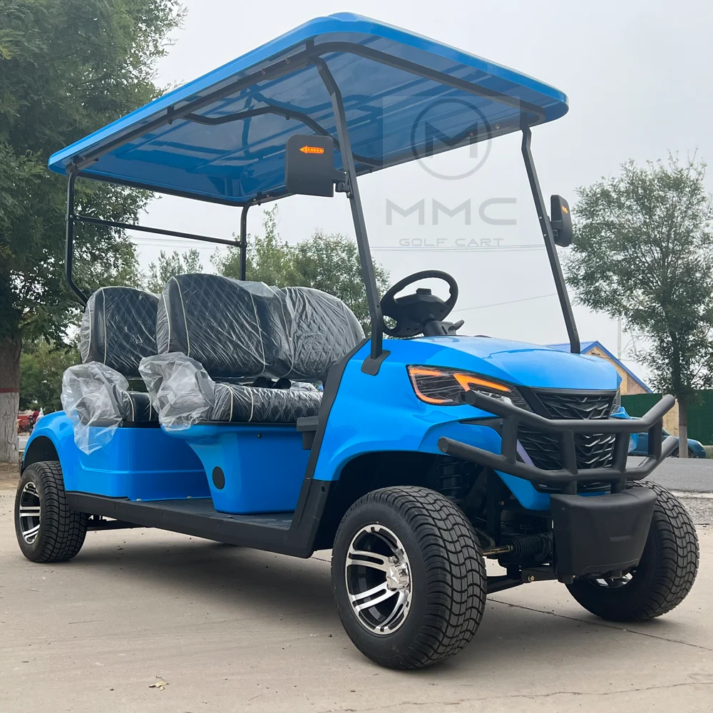 2024 High Performance Cust Powerful 4 Wheel Club Car 5000W Motor Golf Buggy Cart Rapid Delivery 4 6 Seater Electric Golf Cart