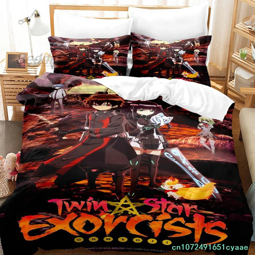 Twin Syar Exorcists Bedding Set Single Twin Full Queen King Size Bed Set Aldult Kid Bedroom Duvetcover Sets 3D Print Anime 2022