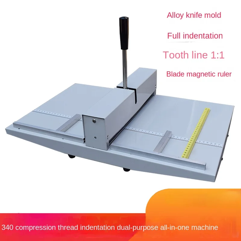 Dotted  machine creasing dotted line dual-purpose all-in-one folding machine tearing  embossing toothed width 340mm