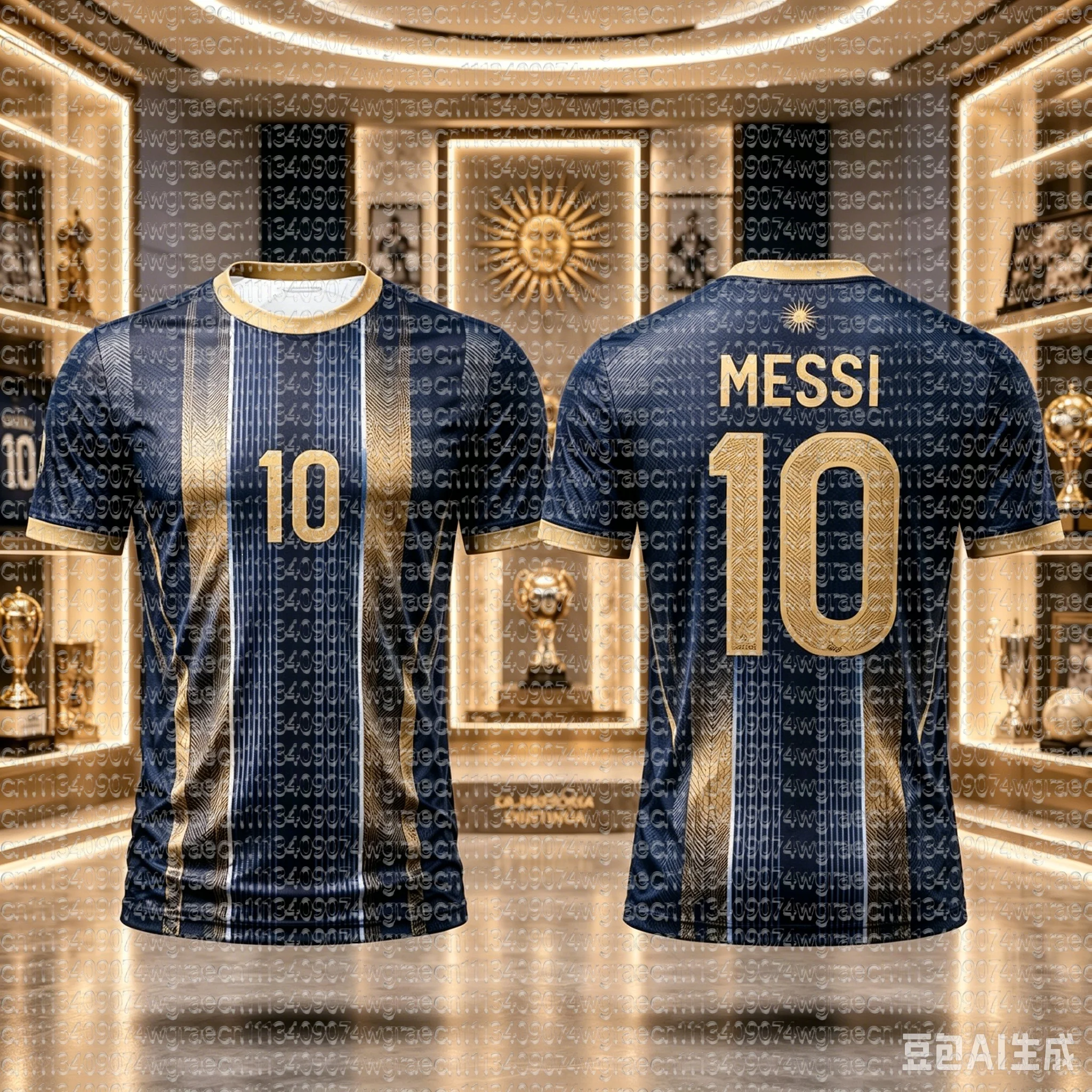Shirt Camp Collar - Maillot de football commémoratif Messi 2026