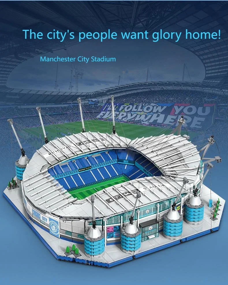 

4473pcs NO.C66022 Manchester Stadium Building Model Kit High Difficulty Assembly Toy Display Piece Gift for Football Fans