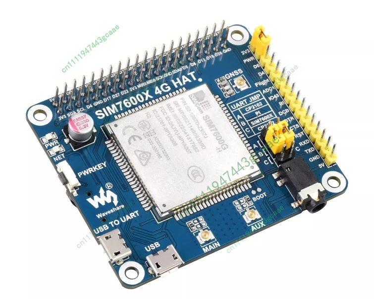 SIM7600G-H/CE 4G module, expansion board accessories, compatible with 4G/3G/2G
