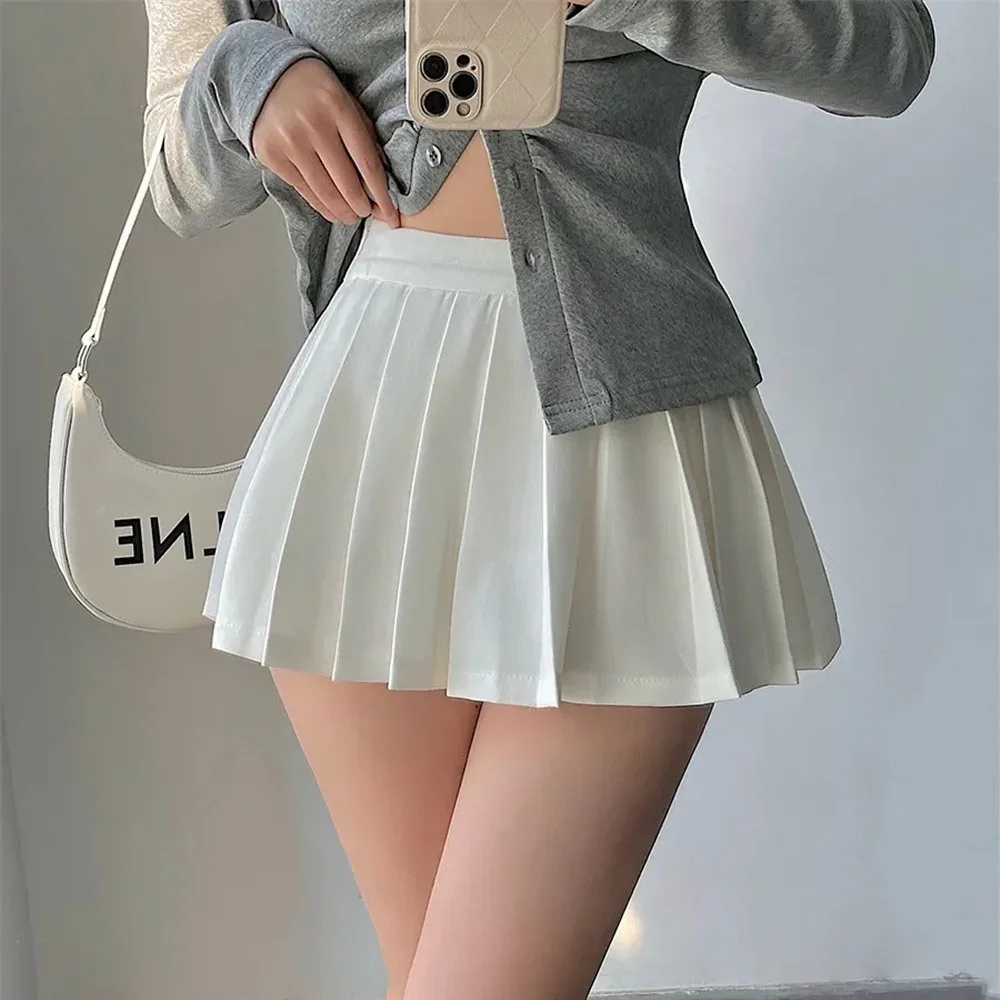 

tennis Skirts Pleated Mini y2k School White Skirt Shorts A-line Women Sexy High Waist Irregular Gyaru Sports extreme Mini Skirt