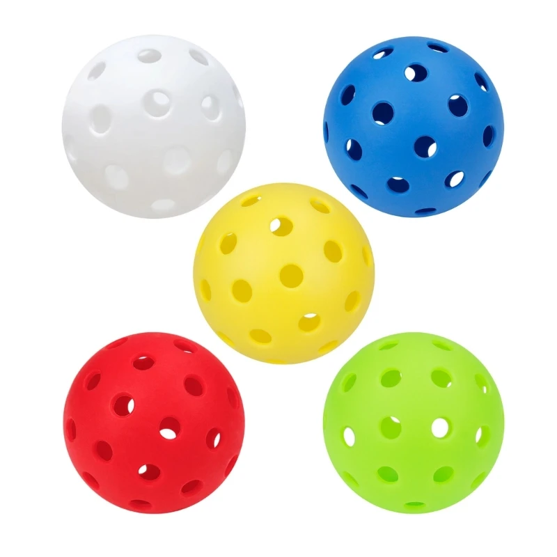 3Pcs/pack Professional Hollow Out Designs Pickleball Ball, Pickleball Indoor Outdoor Training Sports Dropship