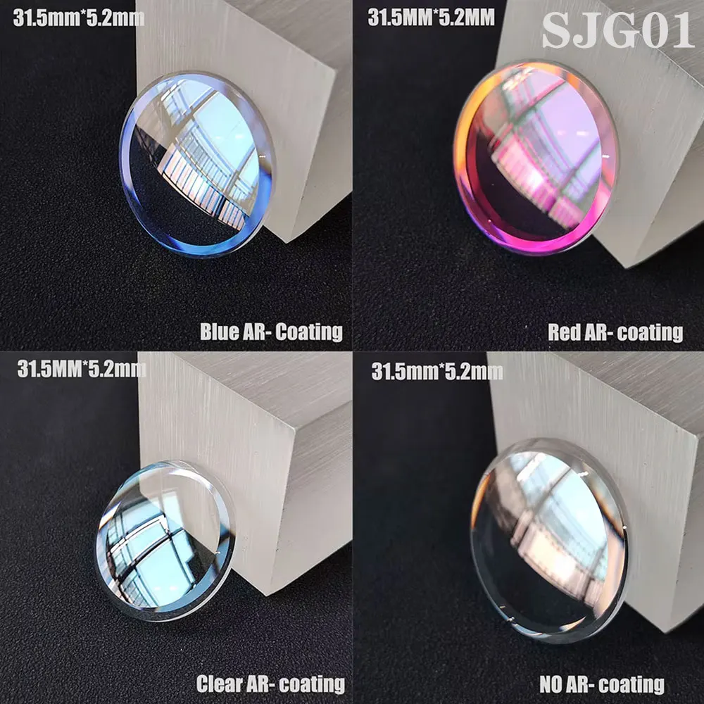 31.5x5.2mm sapphire glass with double domes and large chamfers AR coated suitable for SKX007 and SKX175 watch accessories