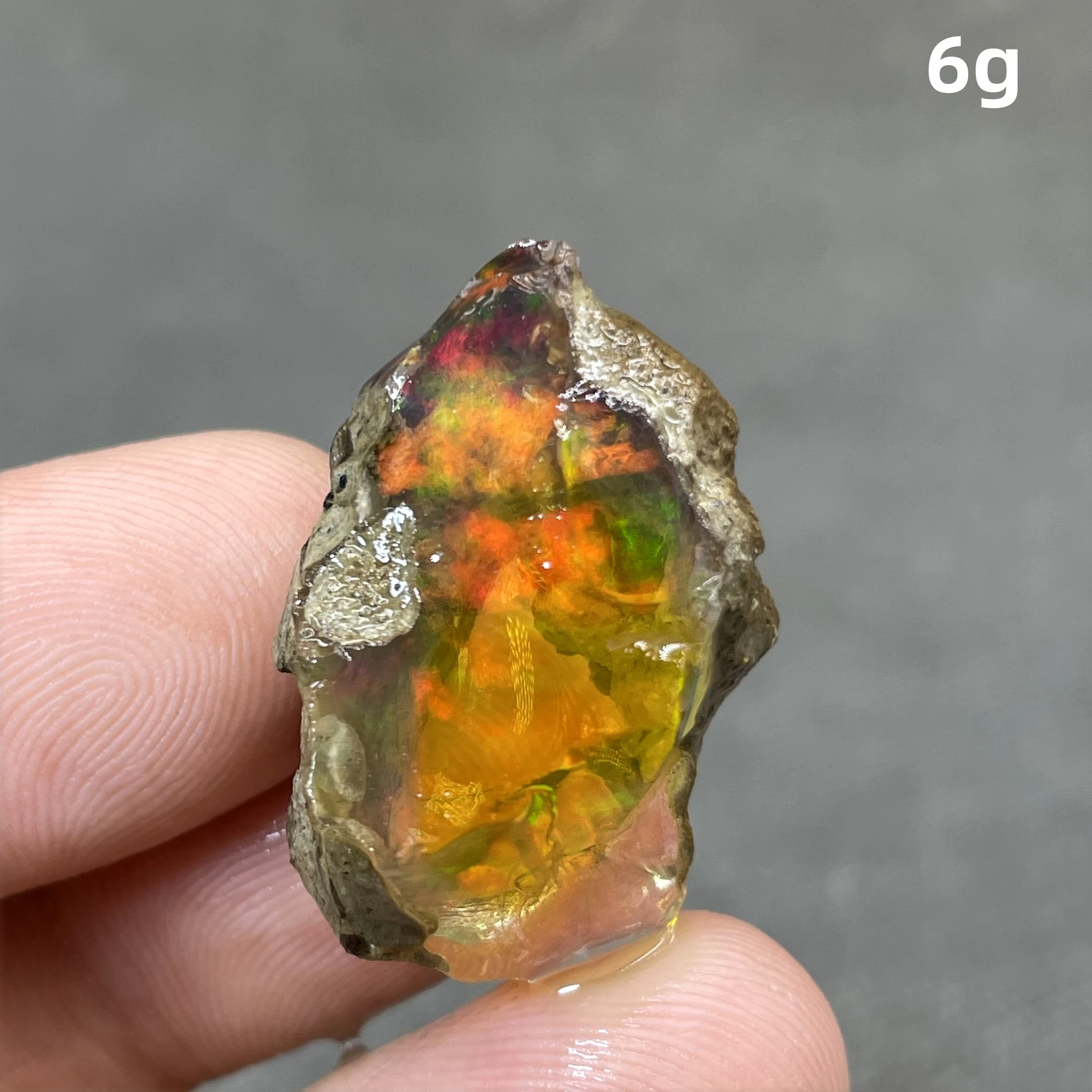 BEST COLOR! 6g natural rare color Ethiopia water Opal gem mineral specimen stones and crystals healing crystals quartz