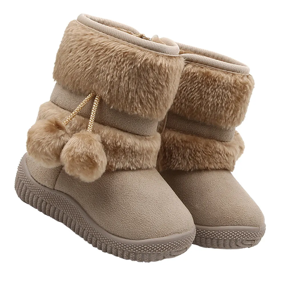 1Pair Baby Snow Boots Winter Prewalker Soft Bottom Comfortable Baby Winter Shoes for Girls Snowshoes Boots for Girls